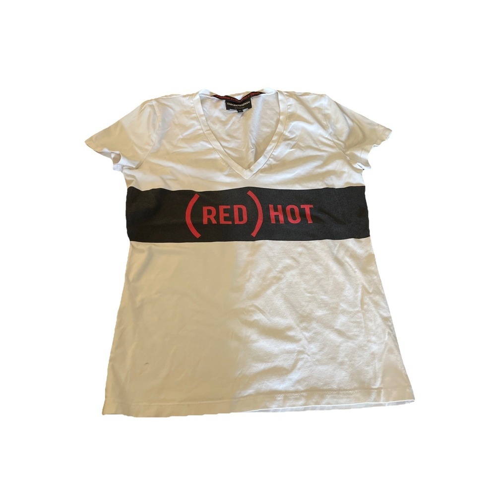 Emporio Armani Made In Italy Size 44 (US Medium)‎ Red Hot Women's T Shirt